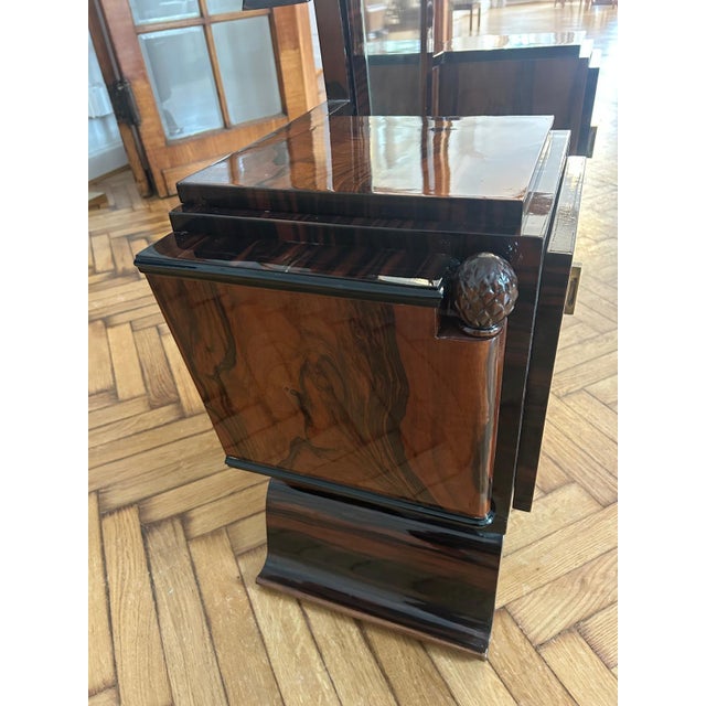 Art Deco Floor Vanity with Drawers and Tall Mirror, 1930s For Sale - Image 14 of 16