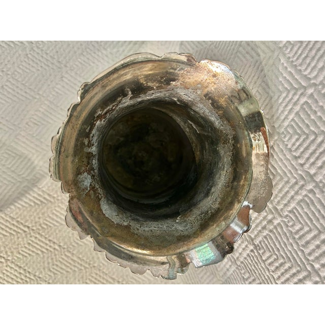 1960’s Vera Lucino Silver Plate Over Brass Grapevine Wine Cooler or Vase For Sale - Image 10 of 12