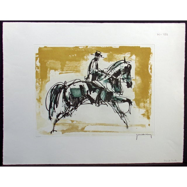 Roger Hebbelinck "Haute École" Hand Signed Vintage Aquatint Etching For Sale - Image 14 of 14