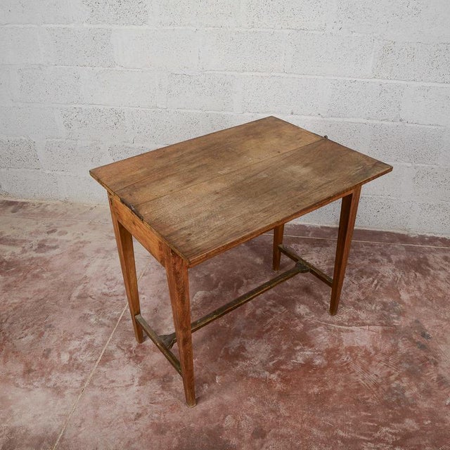 Rustic Folding Writing Table in Wood For Sale - Image 3 of 15