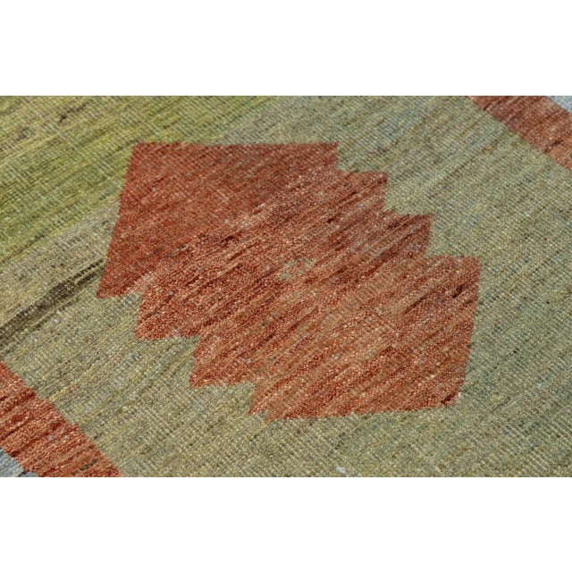 Handmade Persian Gabbeh Runner - 100% Natural Wool Plush Pile - Tribal Design For Sale - Image 4 of 7