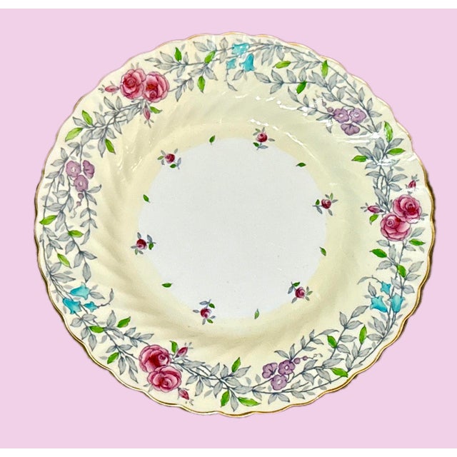 1940s Minton English Fine Bone China Plates - Set of 7 For Sale - Image 5 of 11