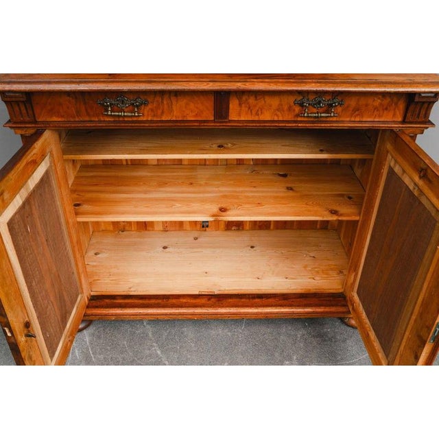 Gründerzeit Sideboard in Walnut with Mirrored Top, 1800s For Sale - Image 16 of 18