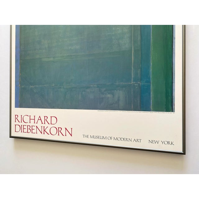 Richard Diebenkorn Vintage 1989 Abstract Expressionist Lithograph Print Framed Large Museum Poster " Ocean Park 115 " 1979 For Sale - Image 10 of 11