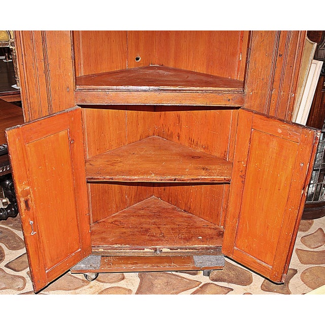 Antique Rustic Country Corner Cupboard Chairish