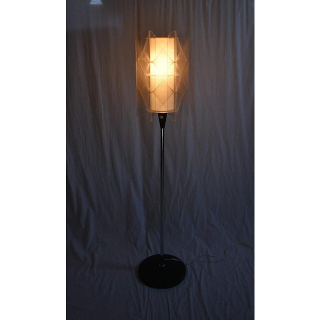 Mid-Century Czechoslovakian Floor Lamp in Nylon and Metal, 1950s For Sale - Image 12 of 18