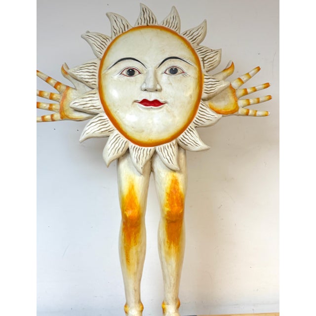 Sergio Bustamante Monumental Carved Sun Sculpture, Mexico, Circa 1980s For Sale In West Palm - Image 6 of 16