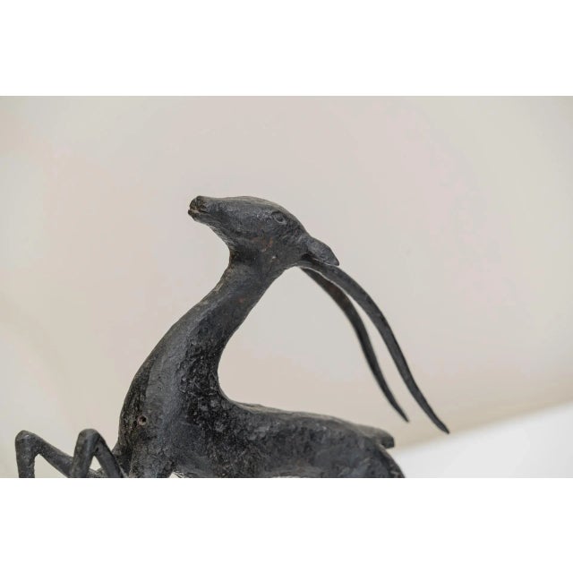 Art Deco Bronze Gazelle, France, 1930s For Sale - Image 4 of 6