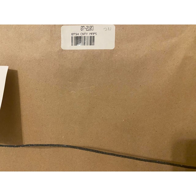 Ethan Allen Vintage “British Country Map” Matted and Framed Print "Mint" Condition For Sale - Image 9 of 11