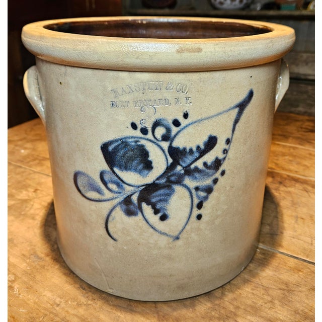 Haxstun & Co. Floral Stamped 3 Gallon Crock For Sale - Image 12 of 12