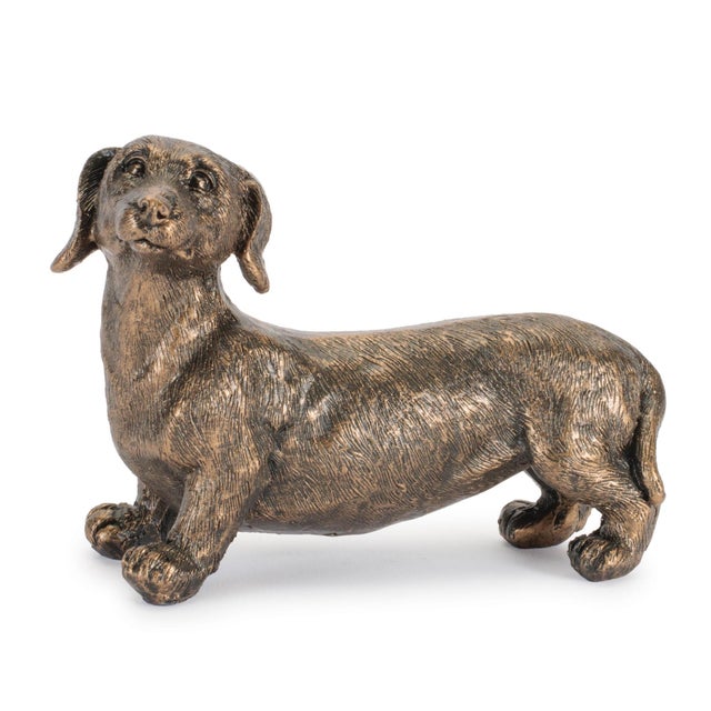 Bronze Finish Dog Figurine (Set of 8) For Sale In Chicago - Image 6 of 7