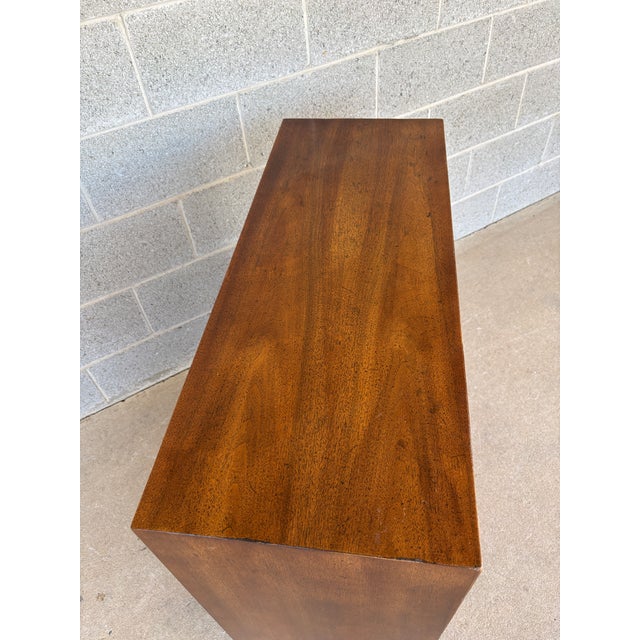 Description: Henredon Asian Style Walnut Console Cabinet. Normal Age Wear, such as light scuffs and mild finish wear from...