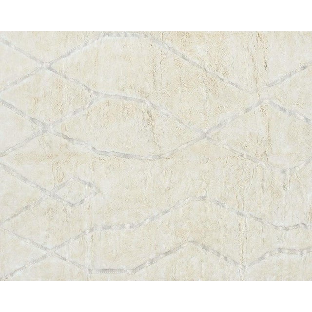 Hand-Knotted Wool Rug by Azele Studio For Sale - Image 6 of 9