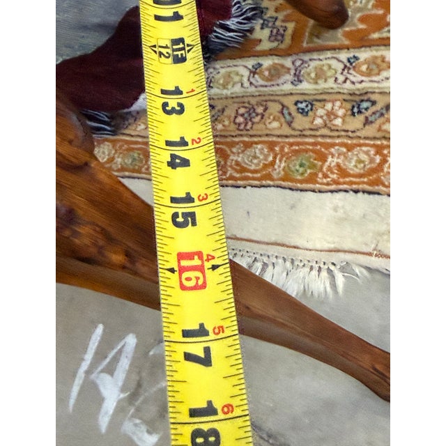 1920s Vanleigh Ny Mahogany End Table Oval Floral Marquetry Inlay & Cabriole Legs For Sale - Image 5 of 10