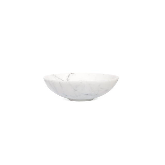Contemporary Bowl in White Marble For Sale - Image 3 of 7