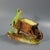 Jerome Massier French Majolica posy holder which features a frog pushing a wheelbarrow. Colouration: green, brown, yellow,...