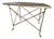 Global Views Rectangular Directoire Table in Brass With a Black Granite Top For Sale