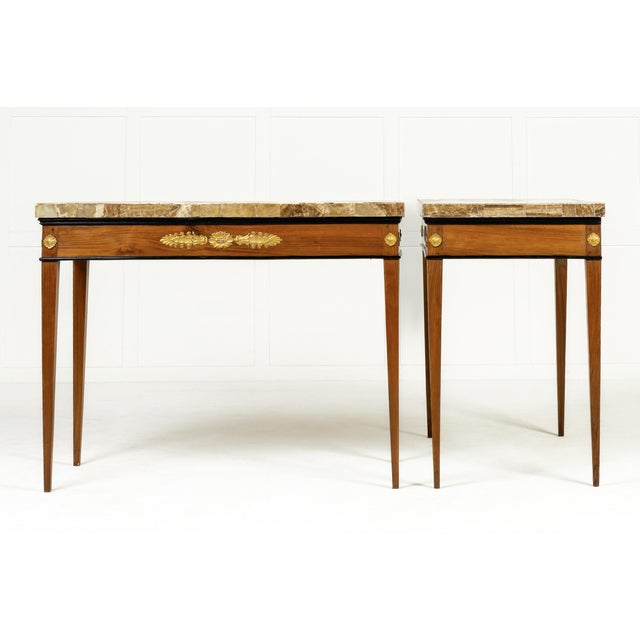 18th Century Italian Cherry Wood Consoles, Set of 2 For Sale - Image 4 of 8