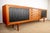 Long Danish Sideboard in Teak and Oak and Leatherette by Arne Hovmand-Olsen, 1960 For Sale - Image 12 of 18