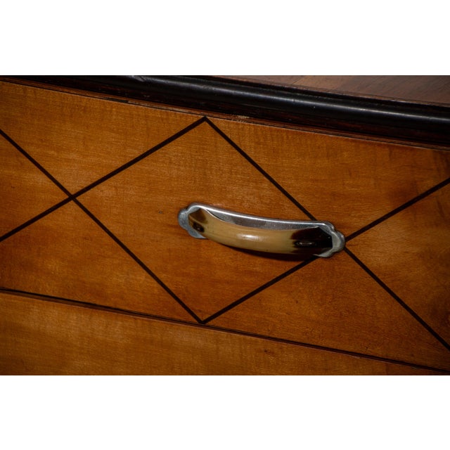 Italian Chest of Drawers in Teak with Faux Bone Handles, 1940 For Sale - Image 17 of 18