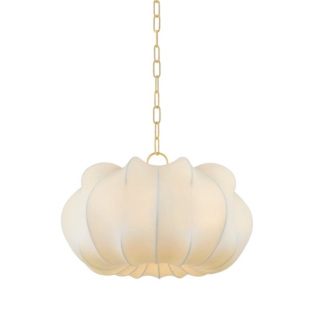 Mitzi Mitzi Keilah 23.5 in. 1 Light Pendant in Aged Brass Finish For Sale - Image 4 of 12