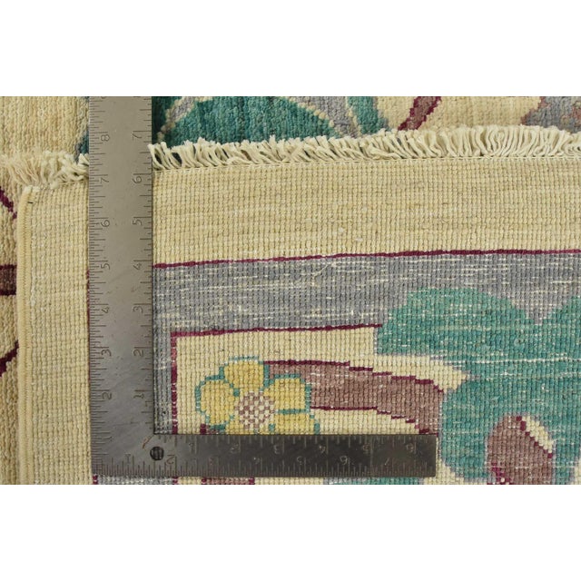 William Morris Rug 9’11” X 13’3” Beige Wool Hand-Knotted Oriental Carpet For Sale - Image 15 of 15