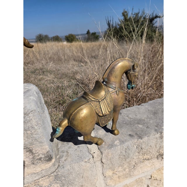 Chinese Pair of Tang Style Chinese Horses For Sale - Image 3 of 17