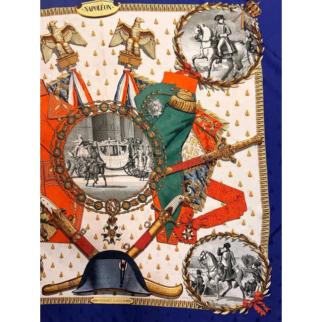 Textile HERMÈS NAPOLÉON Silk scarf Philippe Ledoux 1985 For Sale - Image 7 of 9