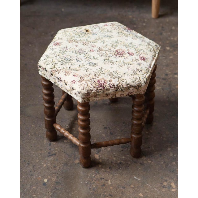 Wood Scandinavian Beech Bobbin Stool — 1950s For Sale - Image 7 of 7