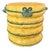 Vintage Italian Majolica Trompe L’Oeil Lemon Yellow Garden Seat Stool For Sale