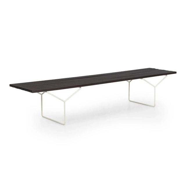 Harry Bertoia Early Solid Rosewood Slat Bench 1951 First Year Production For Sale - Image 9 of 9