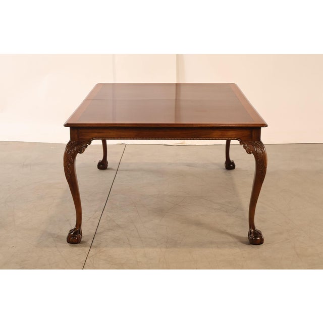 Stickley Chippendale Style Mahogany Expandable Dining Table For Sale - Image 15 of 18