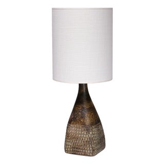 Textured Stoneware Table Lamp by Stig Lindberg for Studiohanden Gustavsberg, 1950s For Sale