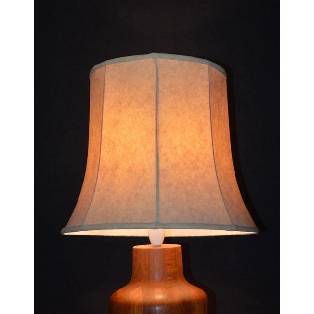 1960s Vintage Danish Teak Table Lamp with Cased Glass Shade, 1960s For Sale - Image 5 of 18