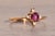 Gold Tres Avineda: Oval Ruby and Natural Diamond Ring in Yellow Gold For Sale - Image 8 of 11