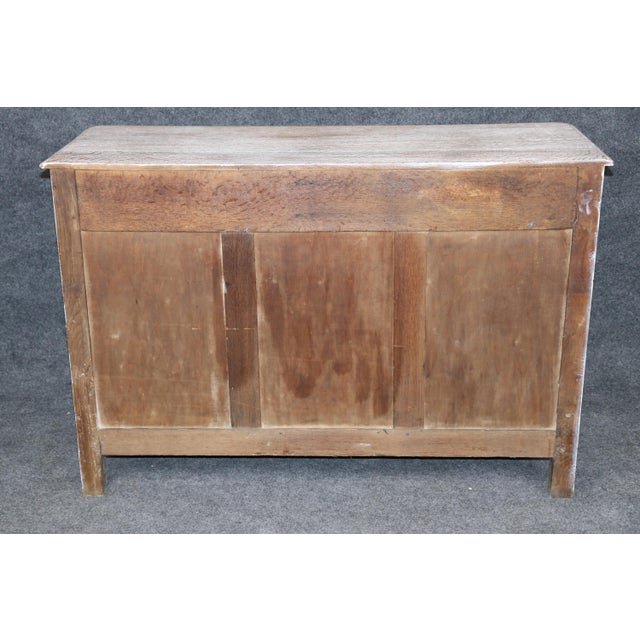 18th C French Paneled Cerused Oak Server Sideboard Buffet For Sale - Image 4 of 12