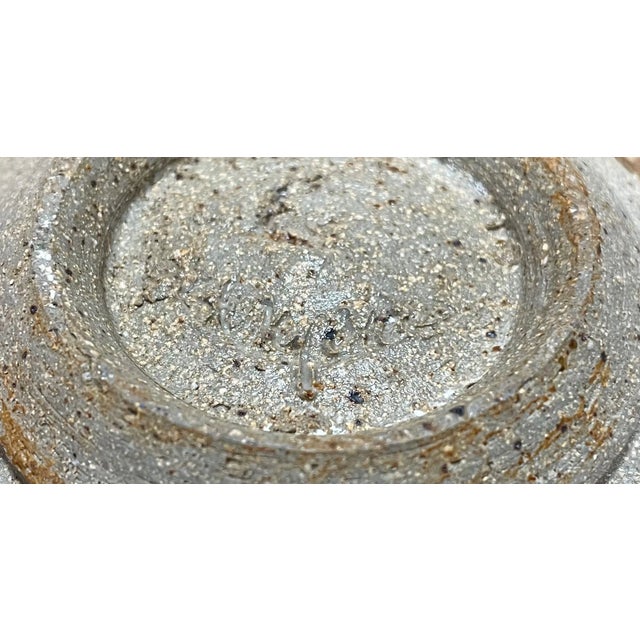 Signed Mid-Century Modern Vintage Studio Art Pottery Vessel - Circa 1950's For Sale - Image 9 of 10