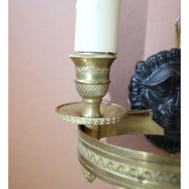 1900 - 1909 French Empire Gilt Bronze Wall Lights, 1900s, Set of 2 For Sale - Image 5 of 16