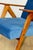 Vintage Blue Velvet VAR B-310 Chair in Dark Wood, 1960s For Sale - Image 4 of 11