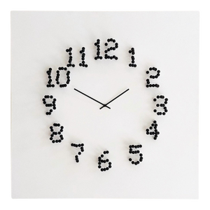"Mocap" (White-Black) Illusionistic Wall Clock / Wall-Sculpture