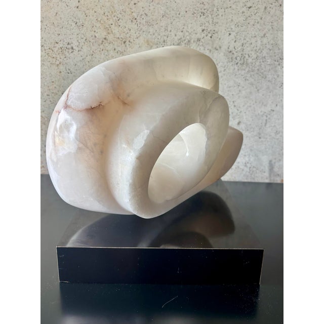 1970s Freeform Modernist Carved Marble Abstract Sculpture in the Style of Henry Moore For Sale In Miami - Image 6 of 6