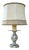 Antique White Brass Table Lamp, France, 1950s For Sale