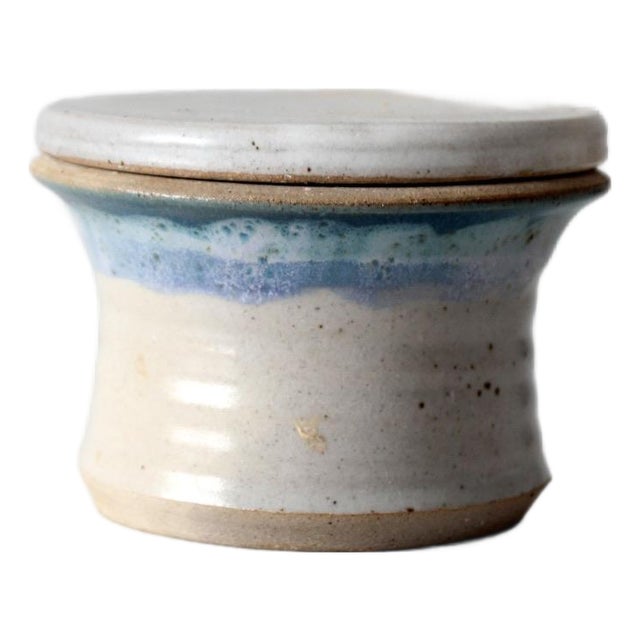 Vintage Handmade Studio Pottery Butter Keeper For Sale