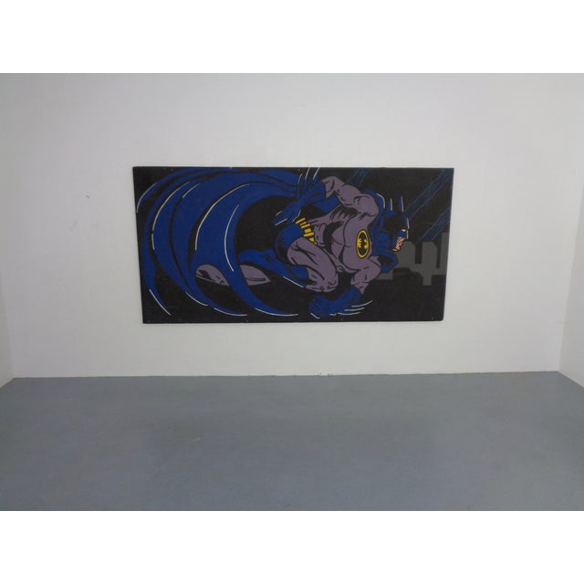 American Artist, Large Batman Street Art Image, Acrylic Painting on Hardboard, 1990s For Sale - Image 13 of 18