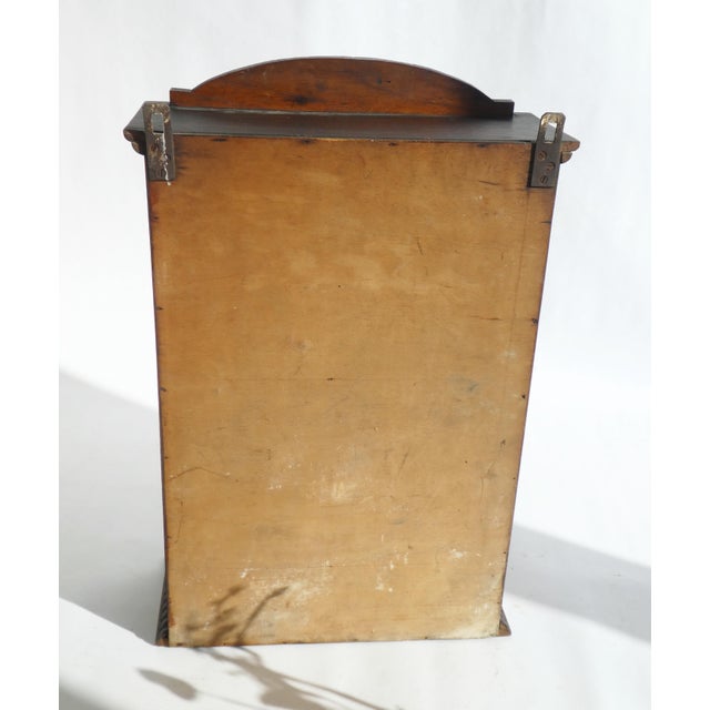 Small Art Deco Dark Wooden Mirror Cabinet, 1920s For Sale - Image 6 of 11