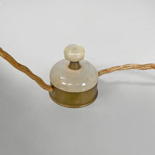 Italian Art Deco Table Lamps in Murano Glass and Floral Fabric attributed to Seguso, 1930s, Set of 2 For Sale - Image 13 of 18