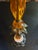 Mid 20th Century Hollywood Regency Amber Lucite, Brass and Marble Smoking Pedestal For Sale - Image 4 of 8