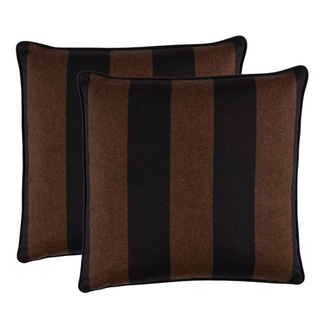 Hemlock Striped Pillow Cover ⭐️ Ships Within 2 Days On the Front: Striped Woven Fabric On the Back: Ivory Linen Fabric All...