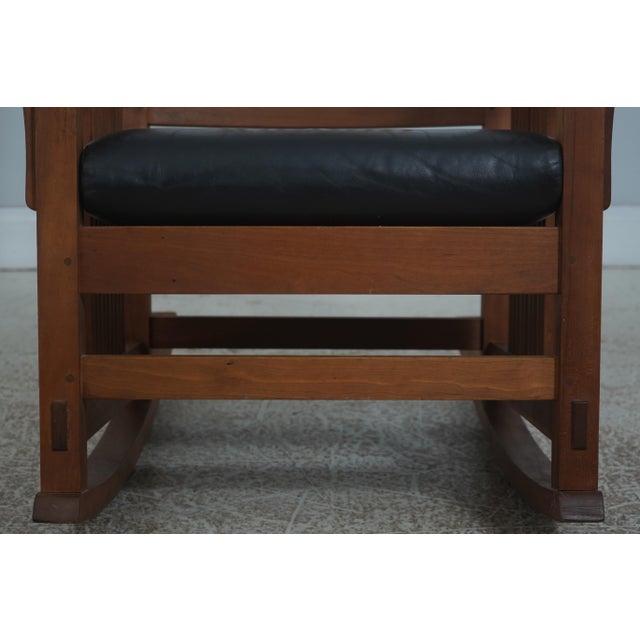 Stickley Mission Cherry Spindle Rocking Chair For Sale - Image 9 of 18