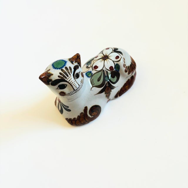 Vintage Ken Edwards Pottery Cat - Mexican Folk Art Pottery For Sale - Image 4 of 10